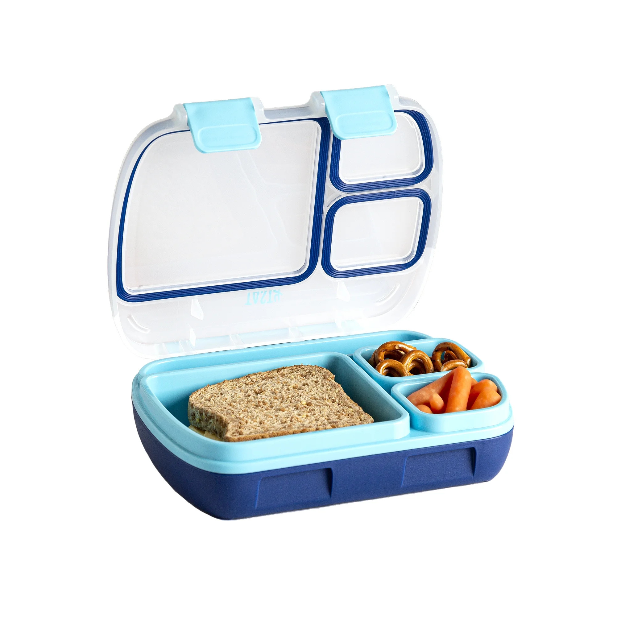 Tasty Bento Box, Lunch Box for Kids and Adults with Removable Tray and Handle, Blue | Walmart (US)