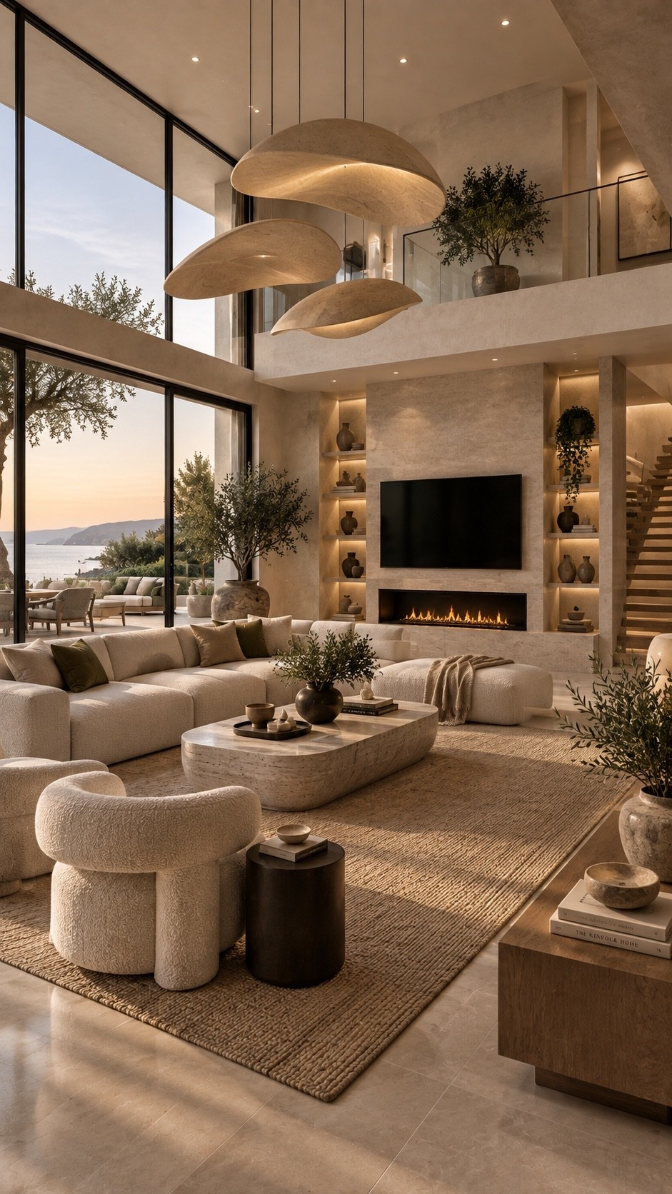 Shop This Room ✨ A warm modern living room with organic textures, sculptural furniture and soft neutral tones. The oversized lighting and cozy layered pieces create an elevated, designer look. Shop similar pieces through my LTK link below.

#ModernLivingRoom #OrganicModern #LivingRoomDecor #LuxuryInteriors #NeutralHome #WarmMinimalism #ModernHome #InteriorDesign #LivingRoomInspo #QuietLuxury #HomeDecorIdeas #DesignerHome #LTKHome #LTKFinds