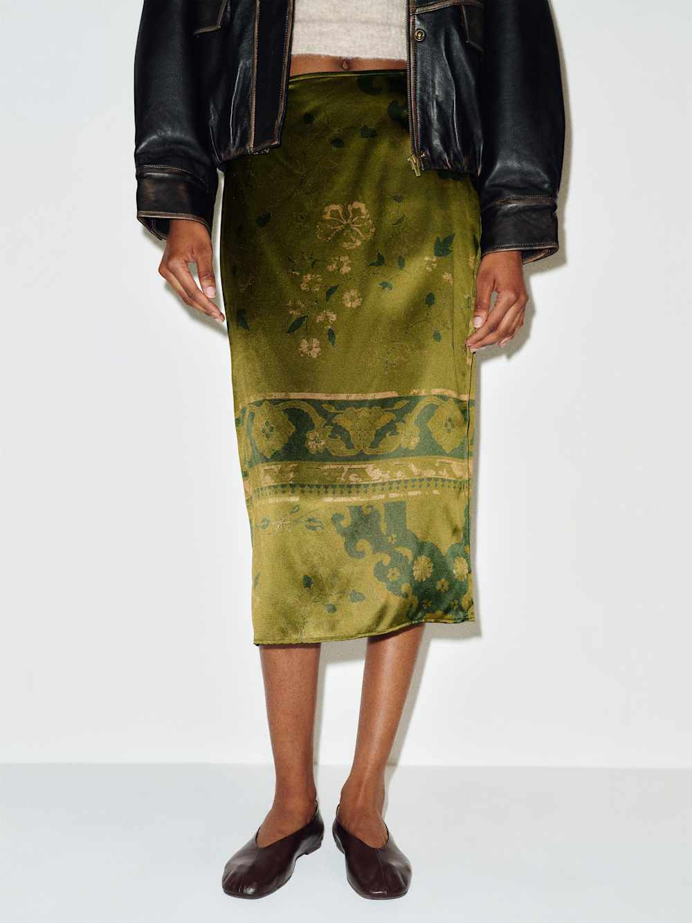 Helen Low Waist Silk Midi Skirt | Reformation (Global)