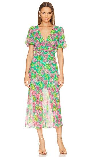 Esperanza Dress in Green & Pink Multi | Revolve Clothing (Global)