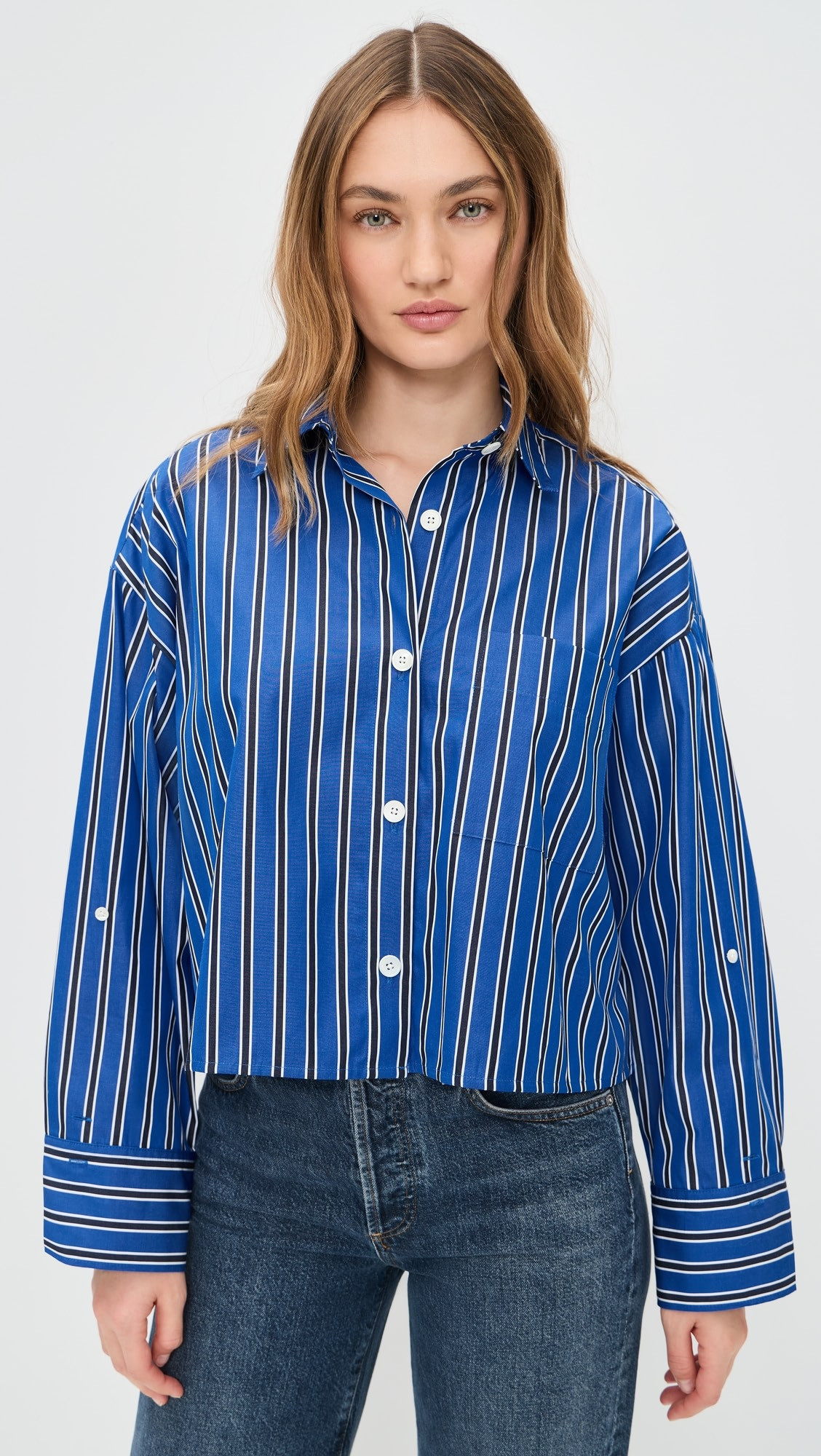 Straight Hem Shirt In Poplin | Shopbop