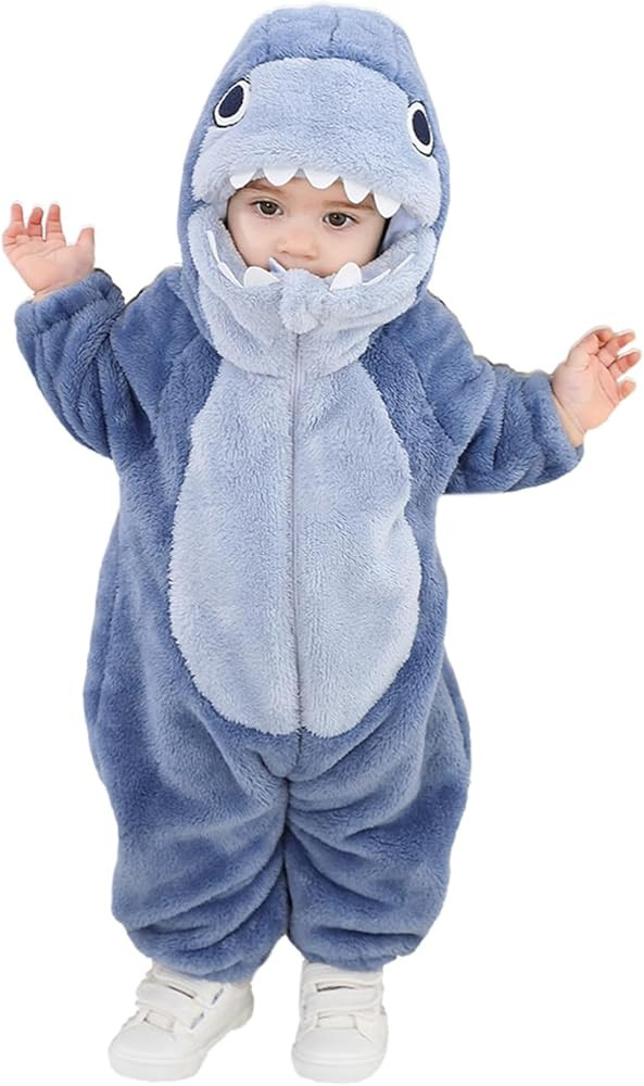 Eadrioss Baby Shark Costume for Toddler Girl Boy Halloween Costumes Fuzzy Warm Fall Winter Clothe... | Amazon (US)