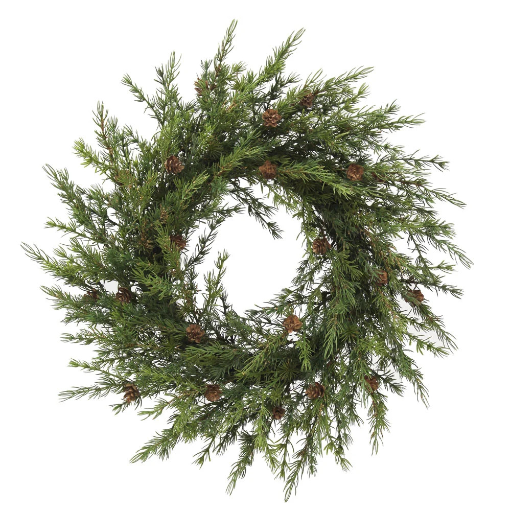 28" Artificial Pine Wreath with Pinecones | CG Hunter