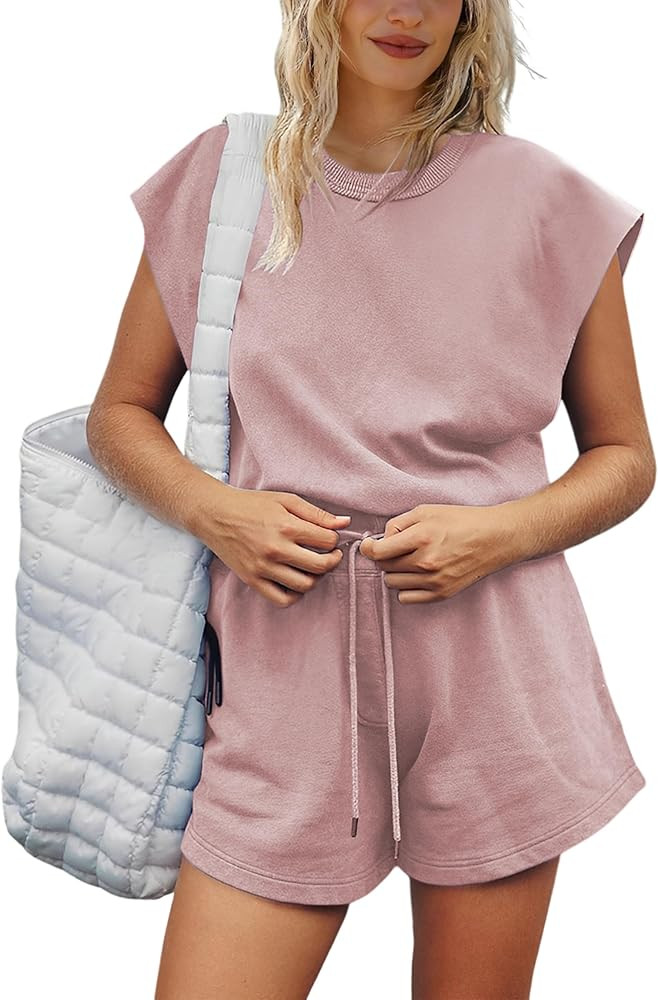 Himosyber Womens Active Romper Casual Sleeveless Shortsie One Piece Workout Short Jumpsuit with P... | Amazon (US)