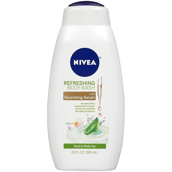 NIVEA Basil and White Tea Body Wash with Nourishing Serum, 20 Fl Oz Bottle | Amazon (US)