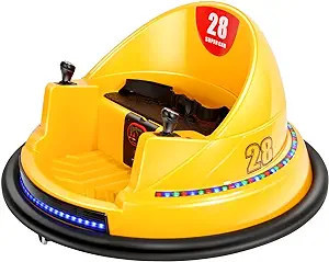Edostory 6V Electric Ride On Bumper Car for Kids, 1.5-8 Years Old Baby Bumping Toy Cars, DIY Stic... | Amazon (US)