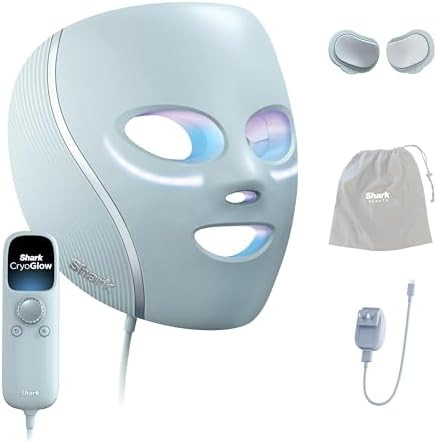 Shark CryoGlow LED Face Mask with Under-Eye Cooling, Anti-Ageing & Blemish Repair, Red & Blue LED... | Amazon (US)