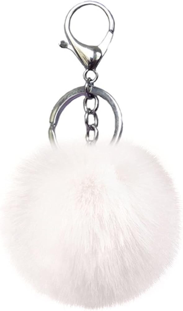 Unpafcxddyig Pom Pom Keychain Artificial Fur Ball Keychains Fluffy Tote Pendant Car Bag Charm | Amazon (US)