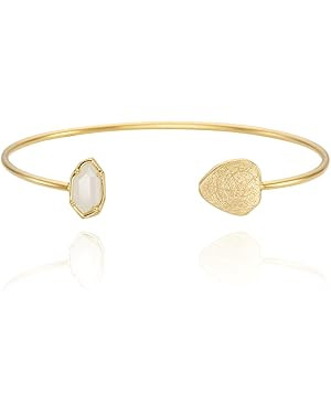 OZEL – Cuff Bracelets for Women – 18K Real Gold Plated Cuff Bracelet – Colorful Crystal Gol... | Amazon (US)