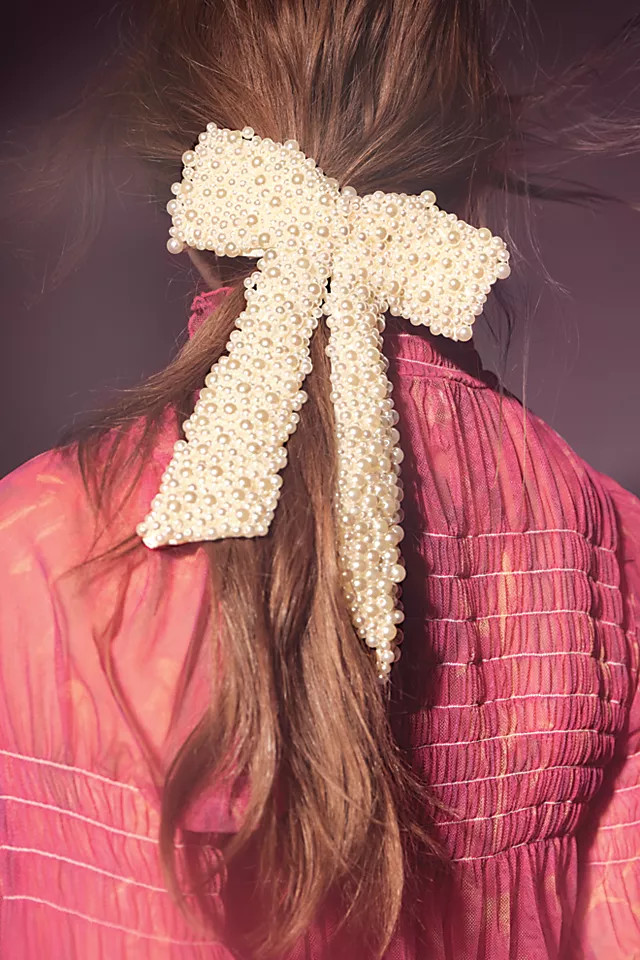 Pearly Bow Barrette | Free People (Global - UK&FR Excluded)