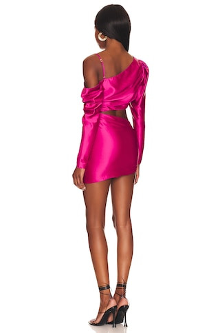 Lovers and Friends Chapman Mini Dress in Magenta Pink from Revolve.com | Revolve Clothing (Global)