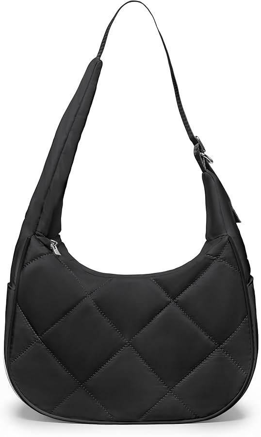 Behaesty Small Crescent Shoulder Bag for Women, Cute Lightweight Puffer Nylon Purse, Everyday Han... | Amazon (US)