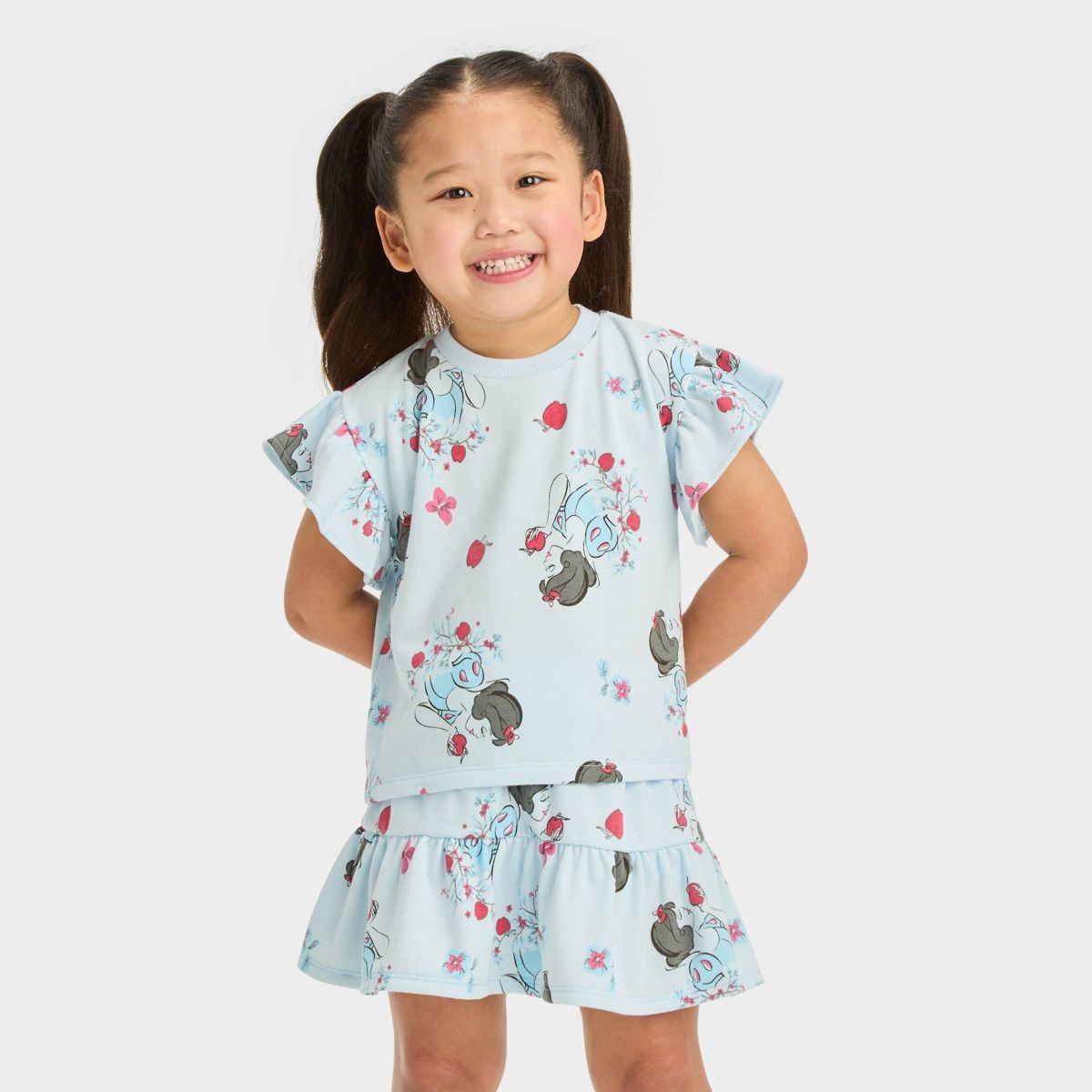 Toddler Girls' Disney Princess Top and Bottom Set - Light Blue | Target