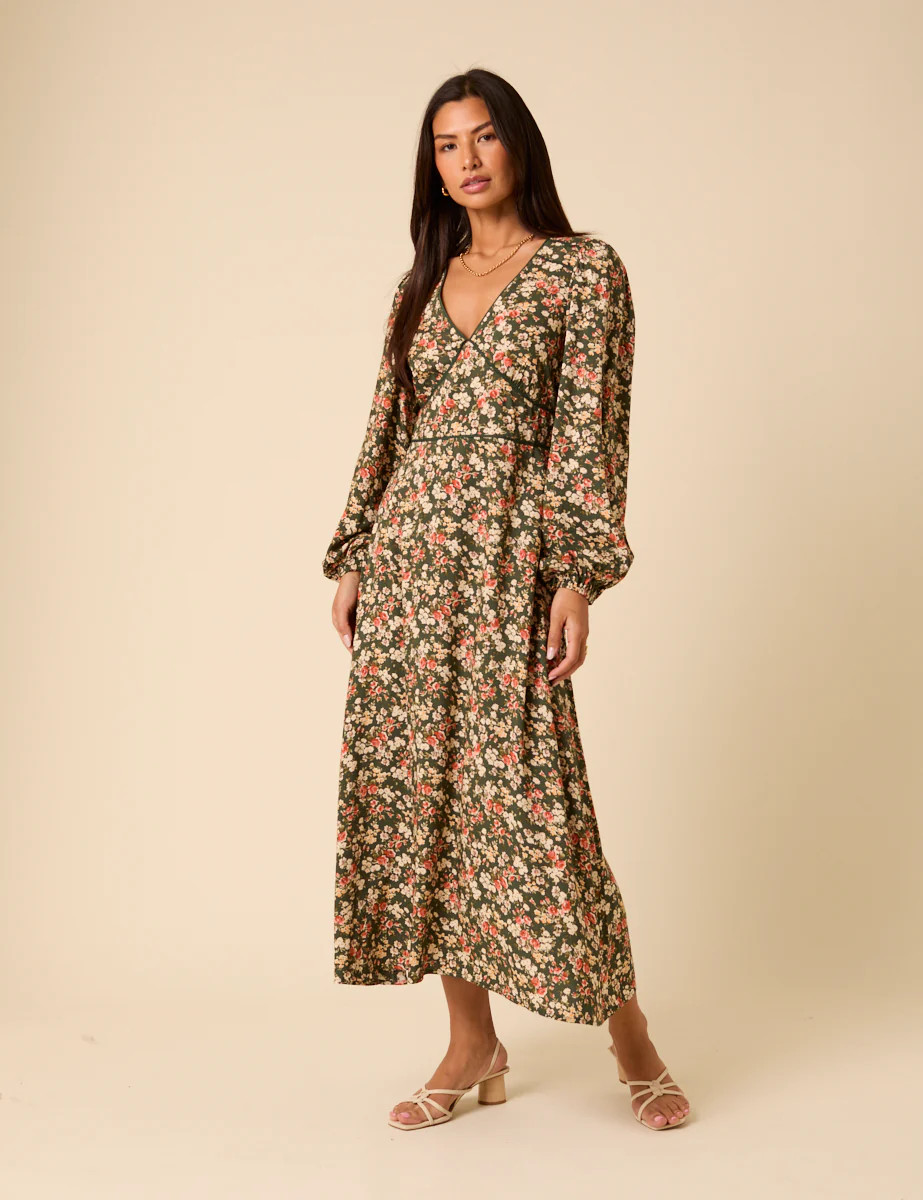 Green Ditsy Floral Remy Midi Dress | Nobody's Child