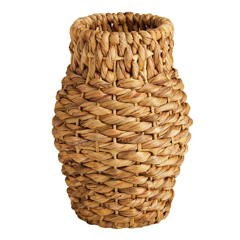 Woven Water Hyacinth Vase, 14" | At Home