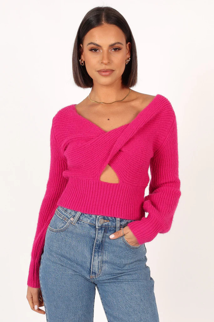 Colette Knit Sweater - Magenta | Petal & Pup (US)
