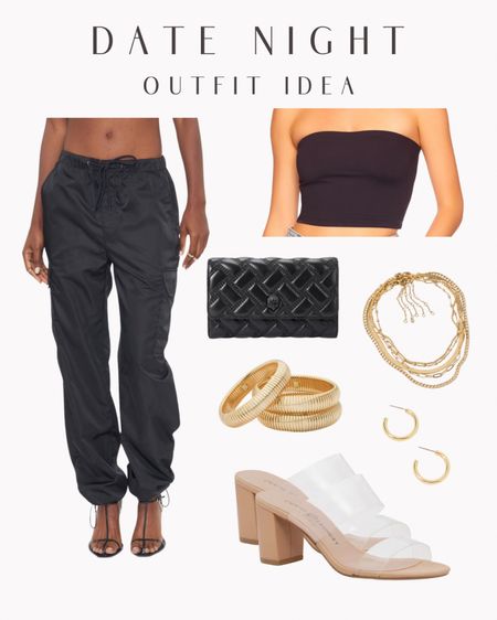Date night outfit idea! 


Bachelorette party black theme outfit girls night outfit ladies night outfit black cargo pants clear sandals clear beers gold bangles gold hope earrings black clutch black wallet gold necklace stack gold jewelry black tub top outfit cargo pants outfit festival outfit  bride or die theme outfit 

#LTKstyletip #LTKfindsunder100 #LTKFestival