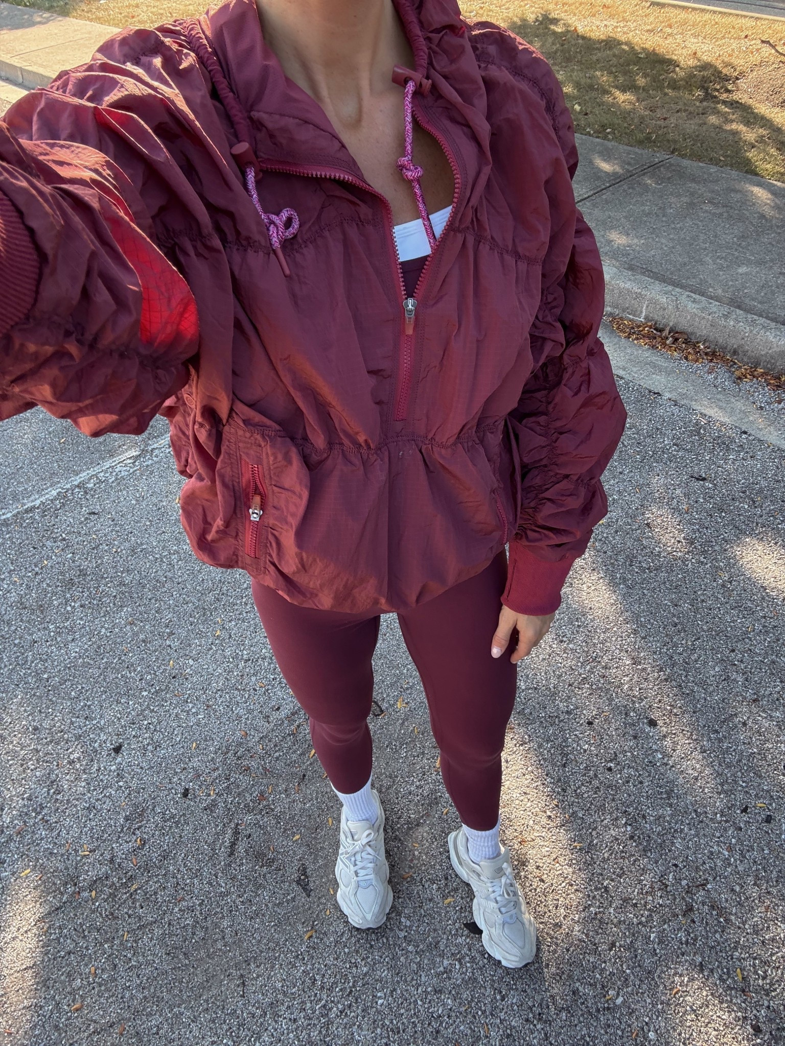 Walking outfit from this morning. 
My usual medium in top and bottoms! Run tts. STACKABLE CODE AFFLEECE stacks extra 15% off active set for a limited time! 
My pullover it the perfect combination of breathable yet warm!  Right now you get $50 gift card for free People when you spend $150 (limited time only) 



Abercrombie, YPB, tallblondebell, Ashley bell, biker shorts,  FP movement, fall outfit, fall active, free people, new balance 

#LTKTall #LTKSeasonal #LTKActive #LTKSaleAlert