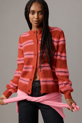 Damson Madder Cece Striped Cardigan Sweater | Anthropologie (US)