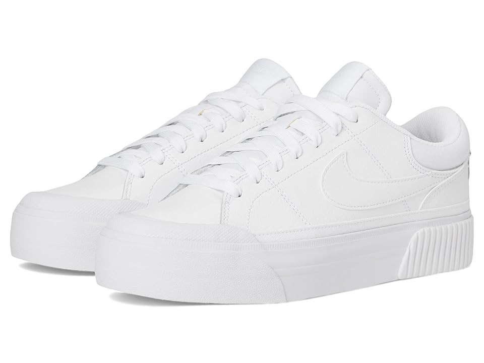 Nike Court Legacy Lift Women's Shoes White/White/White : 8 B - Medium, Synthetic | Zappos