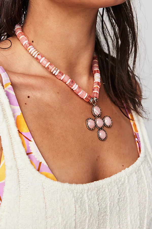 Charming Necklace by Free People, Dusty Pink, One Size | Free People (Global - UK&FR Excluded)