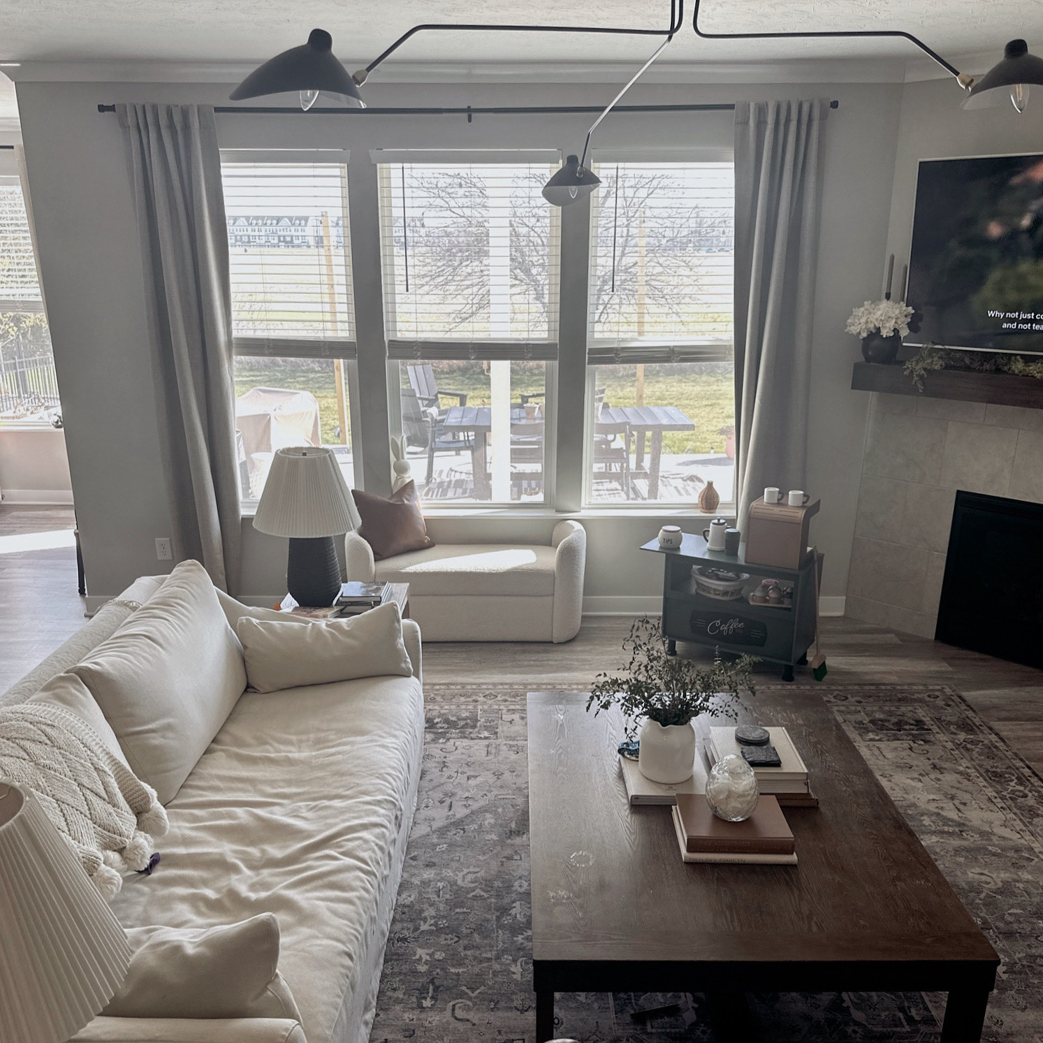 Should we bring the coffee cart back up?!  
#livingroom #neutrals #neutraldecor

#LTKOver40 #LTKHome #LTKmomlife