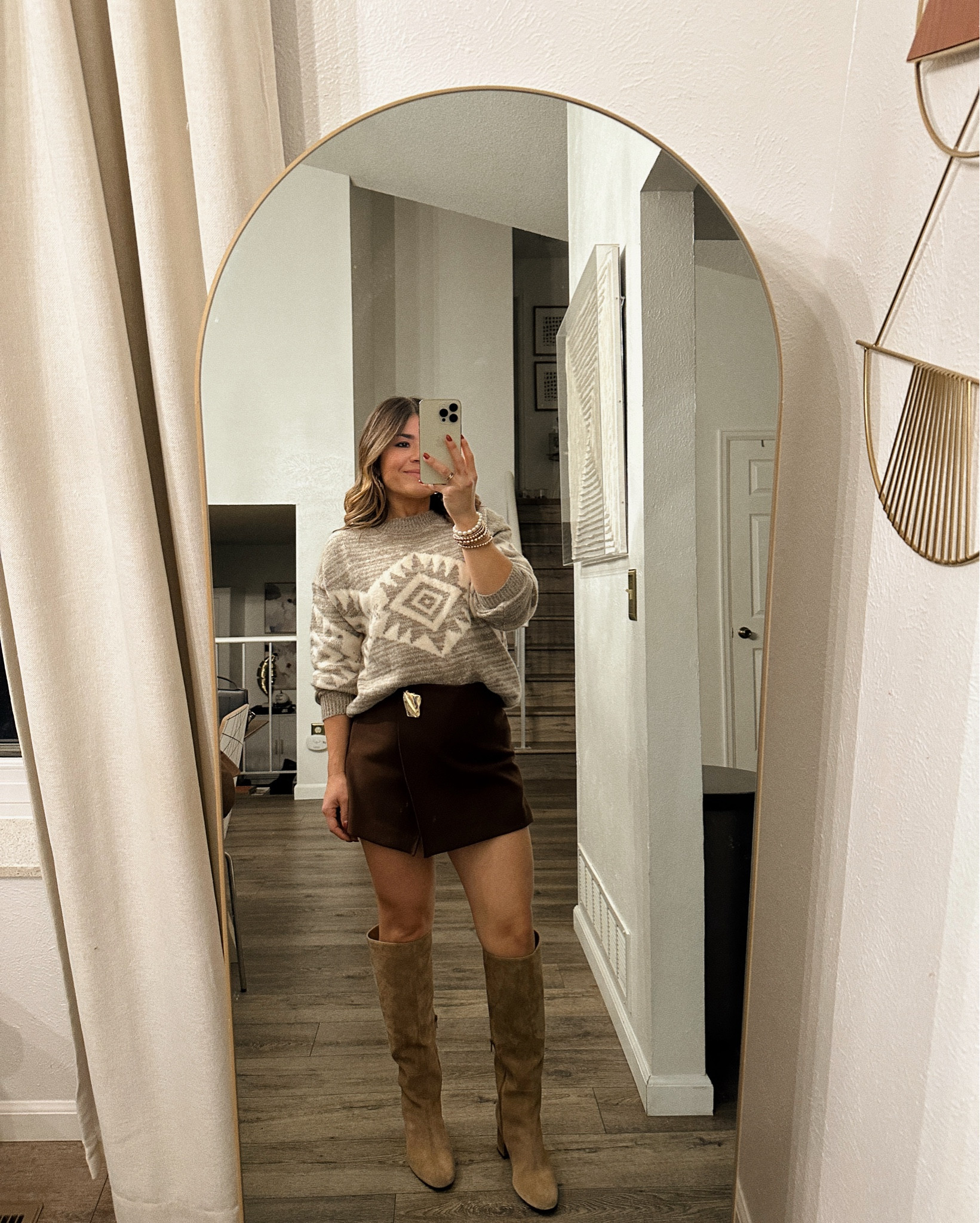 Loving this printed sweater so much! 
Sweater size small
Skort size xs

#LTKFindsUnder50 #LTKStyleTip #LTKHoliday