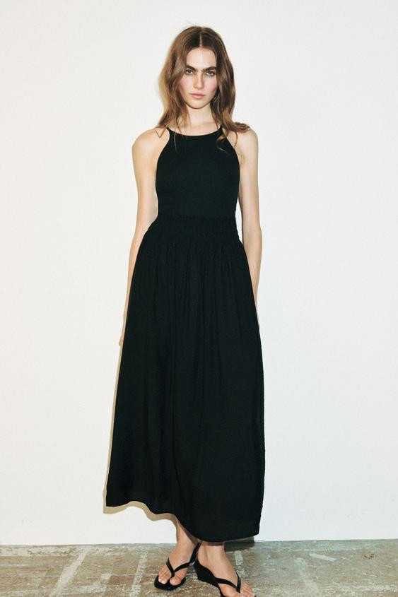 CONTRASTING STRAPPY DRESS | Zara UK