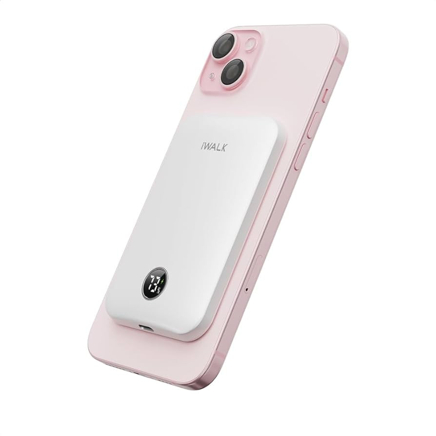 iWALK Magnetic Slim Portable Charger,5000mAh 18W Wireless Power Bank Battery Pack with LED Displa... | Amazon (US)