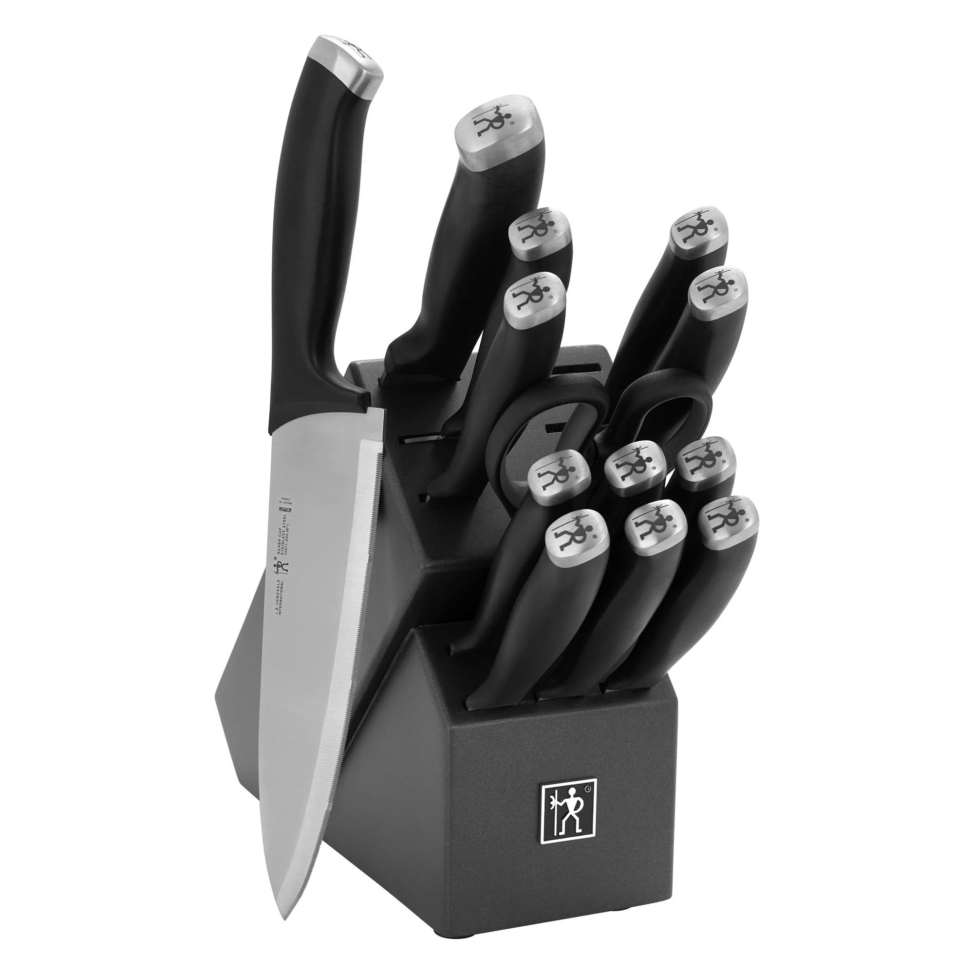 Henckels Silvercap 14 Piece Stainless Steel Knife Block Set - Walmart.com | Walmart (US)