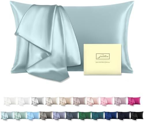 Mulberry Silk Pillowcase for Hair and Skin Standard Size 20"X 26" Pillow Case with Hidden Zipper ... | Amazon (US)