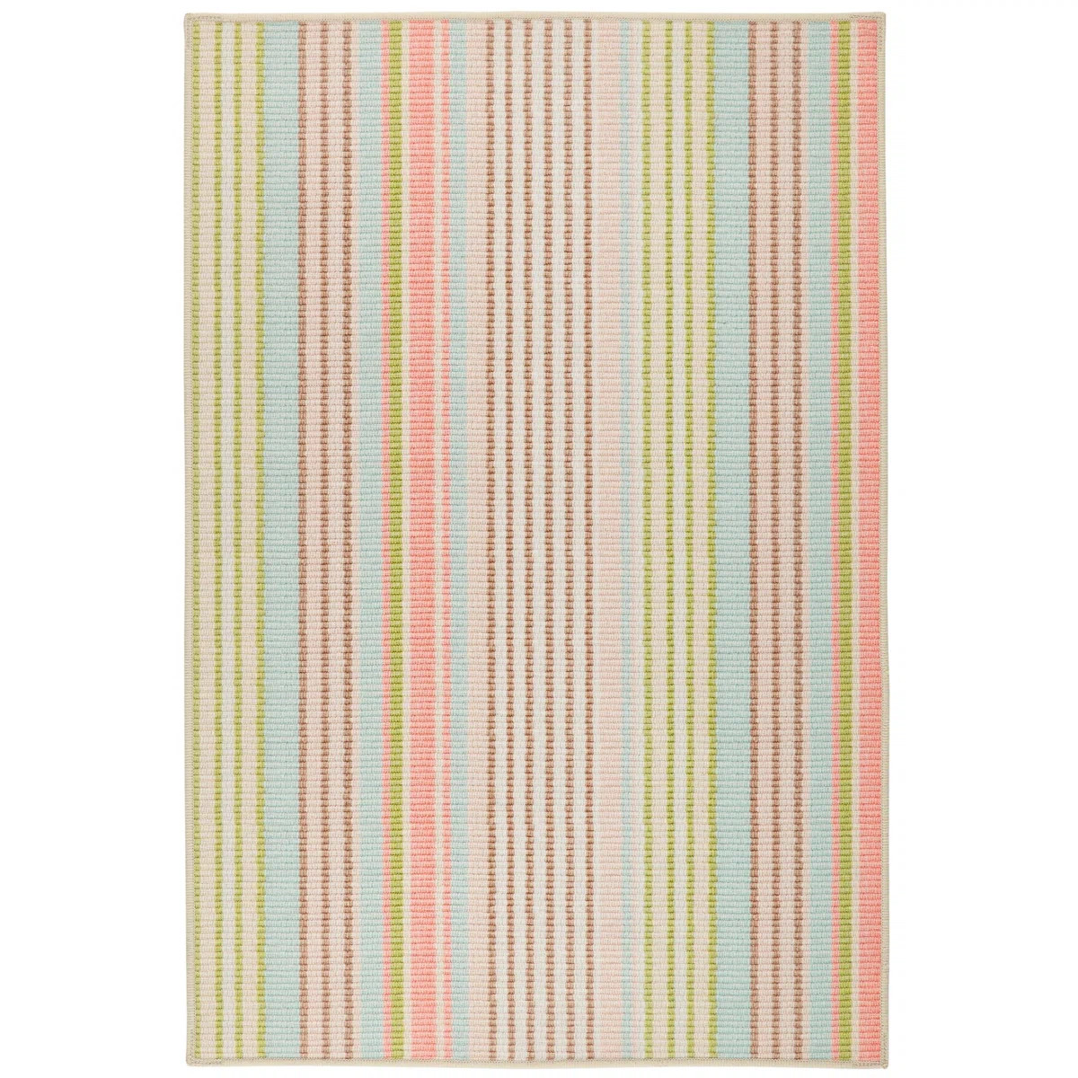 Ana Ticking Aqua Machine Printed Washable Rug | Wayfair North America