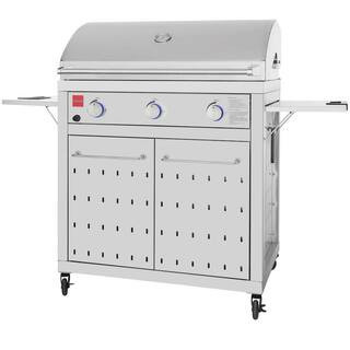 Premium 3-Burner Natural Gas Grill in 304 Stainless Steel | The Home Depot