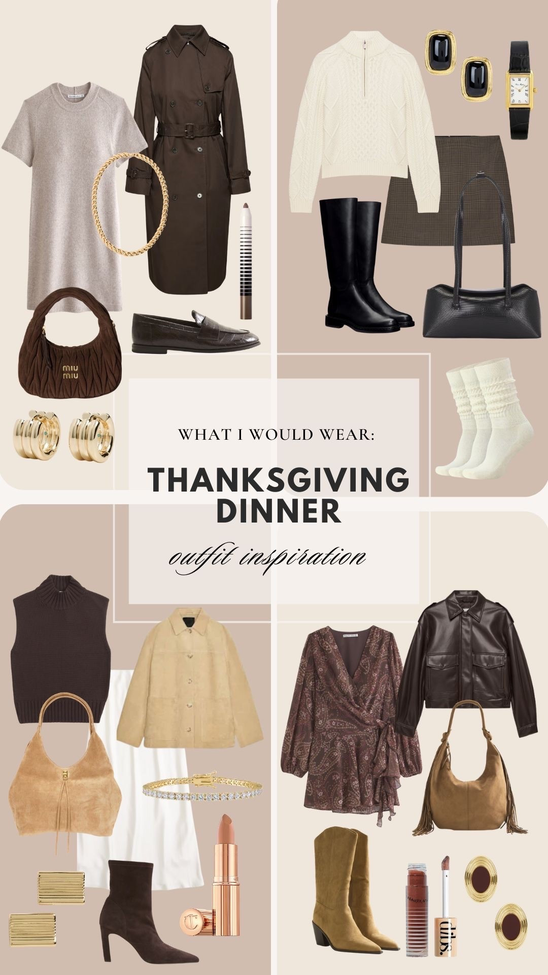 Thanksgiving Outfit Inspo // thanksgiving, thanksgiving outfits, thanksgiving dinner outfit, holiday outfit, holiday outfit ideas, fall family photos, fall outfit inspo, fall style, neutral thanksgiving outfits, holiday outfit inspo, family photos, cute thanksgiving outfit idea