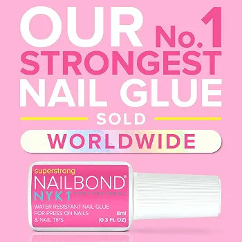 Super Strong Nail Glue for Press On Nails, Nail Tips & Acrylic Nails (8ml) NYK1 NailBond Brush On... | Amazon (US)