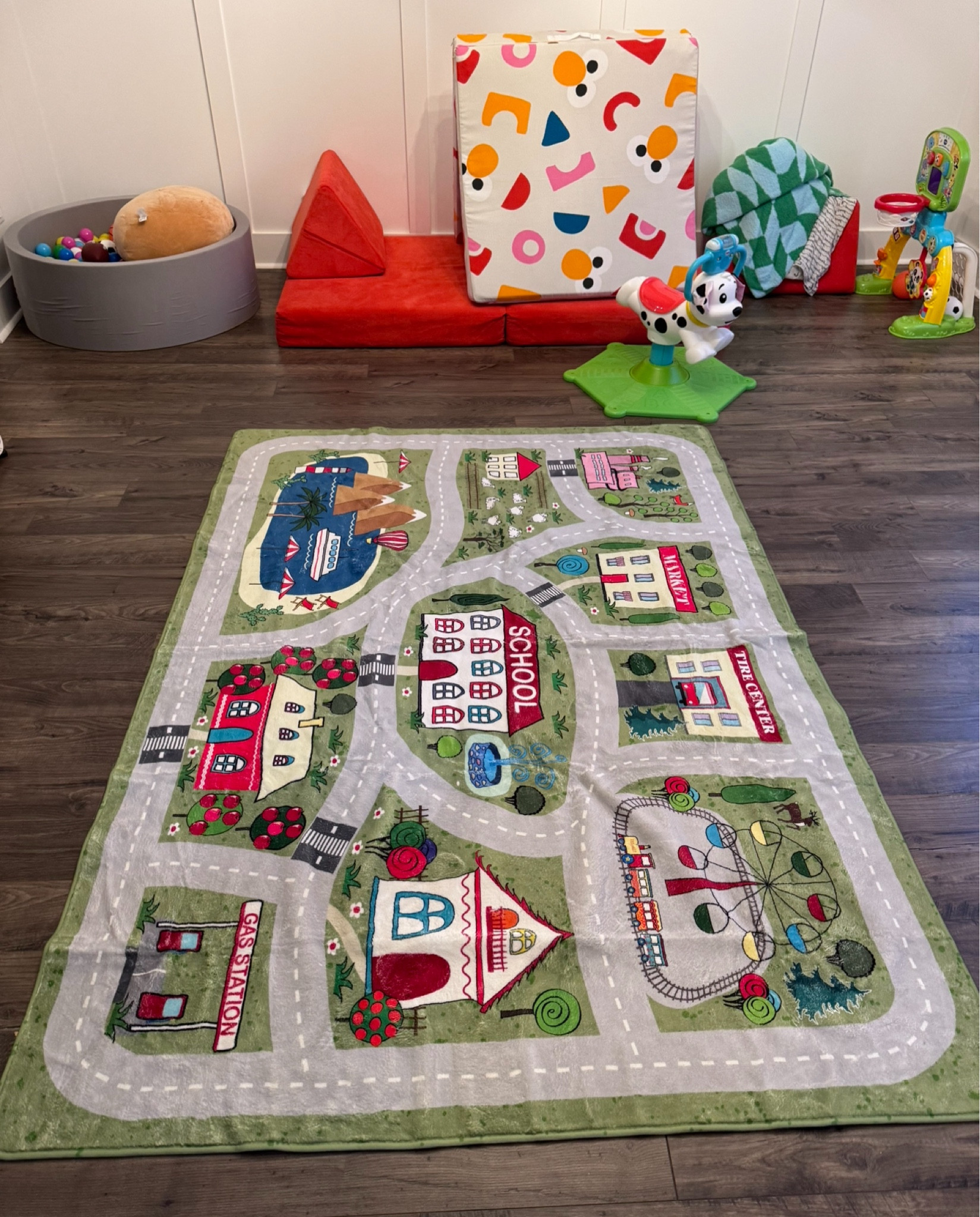 Road rug for playroom! Super soft, nonslip bottom and machine washable 🤌🏻 

Playroom decor
Playroom rug
Road rug
Road mat 
Rug for cars 

#LTKkids #LTKhome