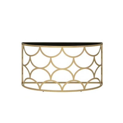 Stylish Metal and Tempered Glass Console Table with Durable 8mm Top, Perfect for Modern Decor and Storage | Wayfair North America