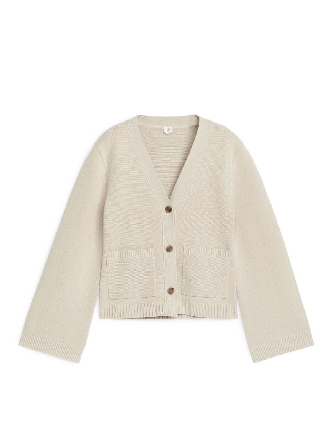 Cotton Cardigan - Beige | ARKET (US&UK)