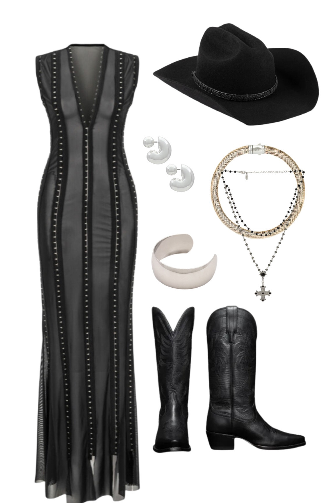 Black country concert 🖤⚡️ 

black outfit l black dresss