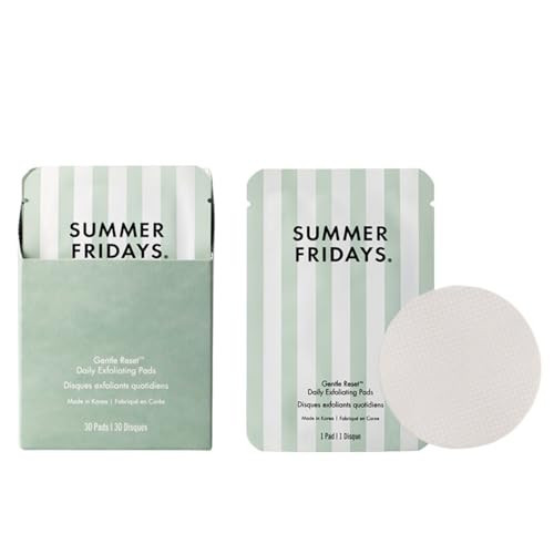Summer Fridays Gentle Reset Daily Exfoliating Pads - Face Exfoliator with AHAs + PHAs to Smooth Texture + Even Skin - Formulated in Korea - Soothing + Hydrating Toner Pads - Vegan (30 Count) | Amazon (US)