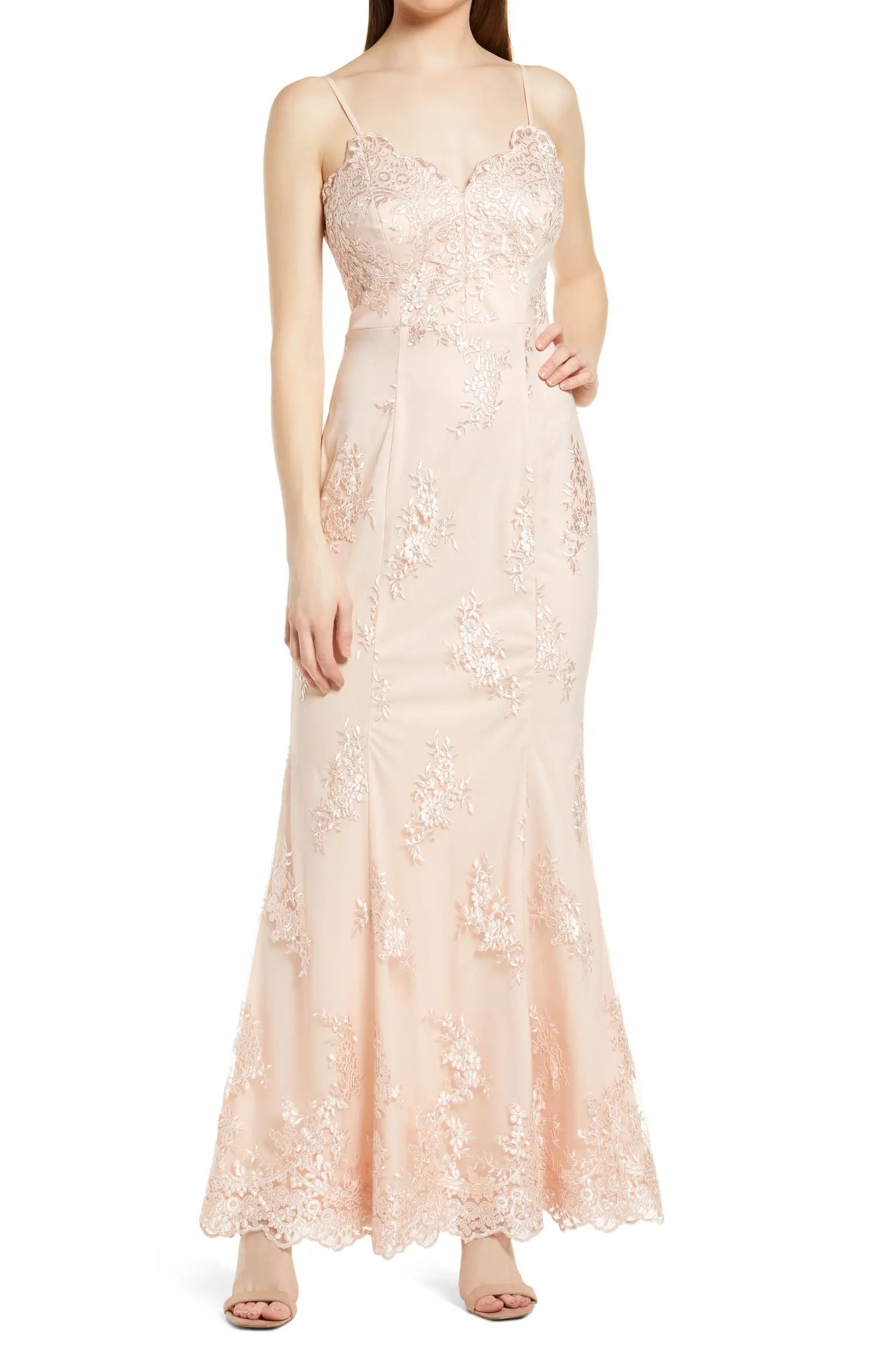 Lulus Came to Dance Embroidered Sleeveless Gown | Nordstrom | Nordstrom