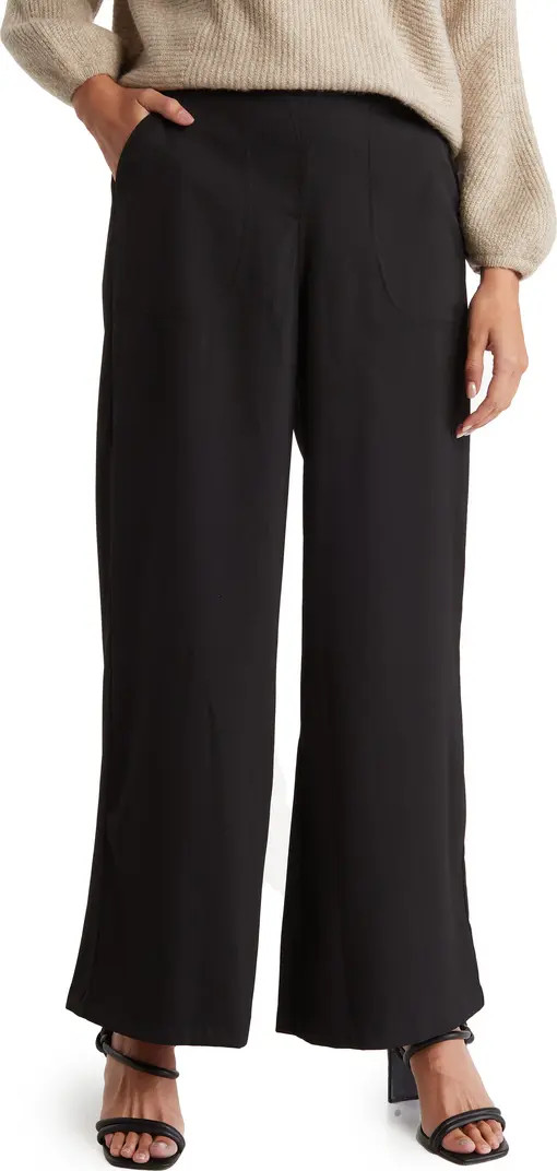 MAX STUDIO Twill Easy Wide Leg Trouser | Nordstromrack | Nordstrom Rack