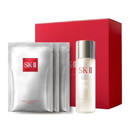 SK-II Glow Up Duo Anti-Aging Skin Care Set - Includes Facial Treatment Essence Skincare & 3 Hydrating Face Masks - Targets the Appearance of Fine Lines, Sun Spots & Dull Skin (4 Count) | Amazon (US)