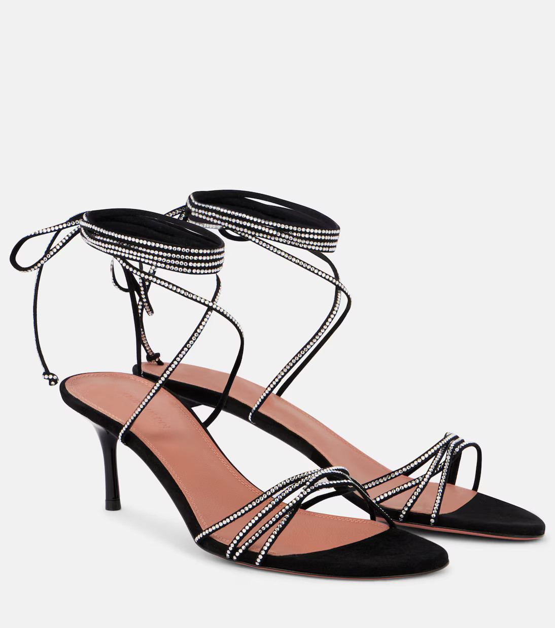 Lori 60 crystal-embellished suede sandals | Mytheresa (INTL)