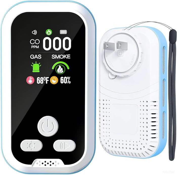 6 in1 Carbon Monoxide Detector Combo with HD Screen Monoxide Alarm, Detects CO, Natural Gas, Smok... | Amazon (US)