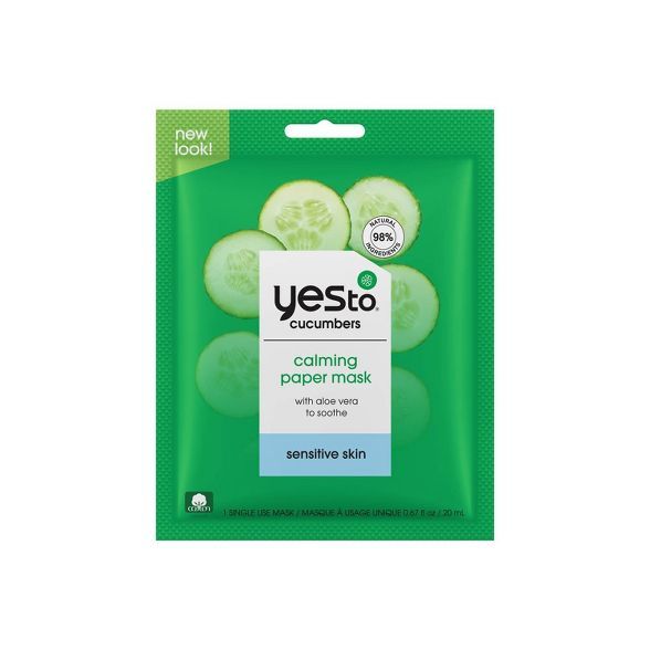 Yes To Cucumbers Calming Paper Face Mask - 1ct | Target