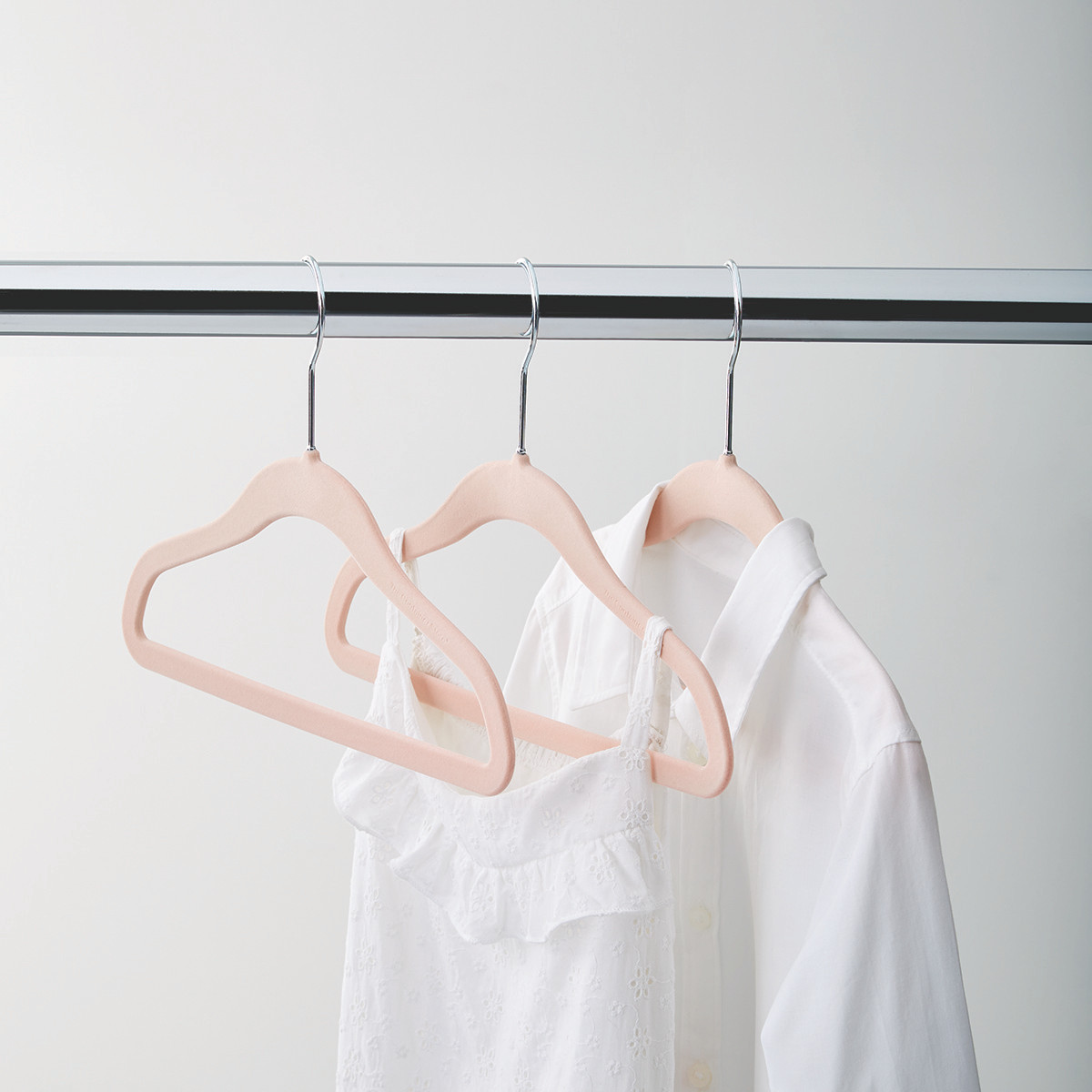 Kid's Blush Premium Non-Slip Velvet Hangers | The Container Store