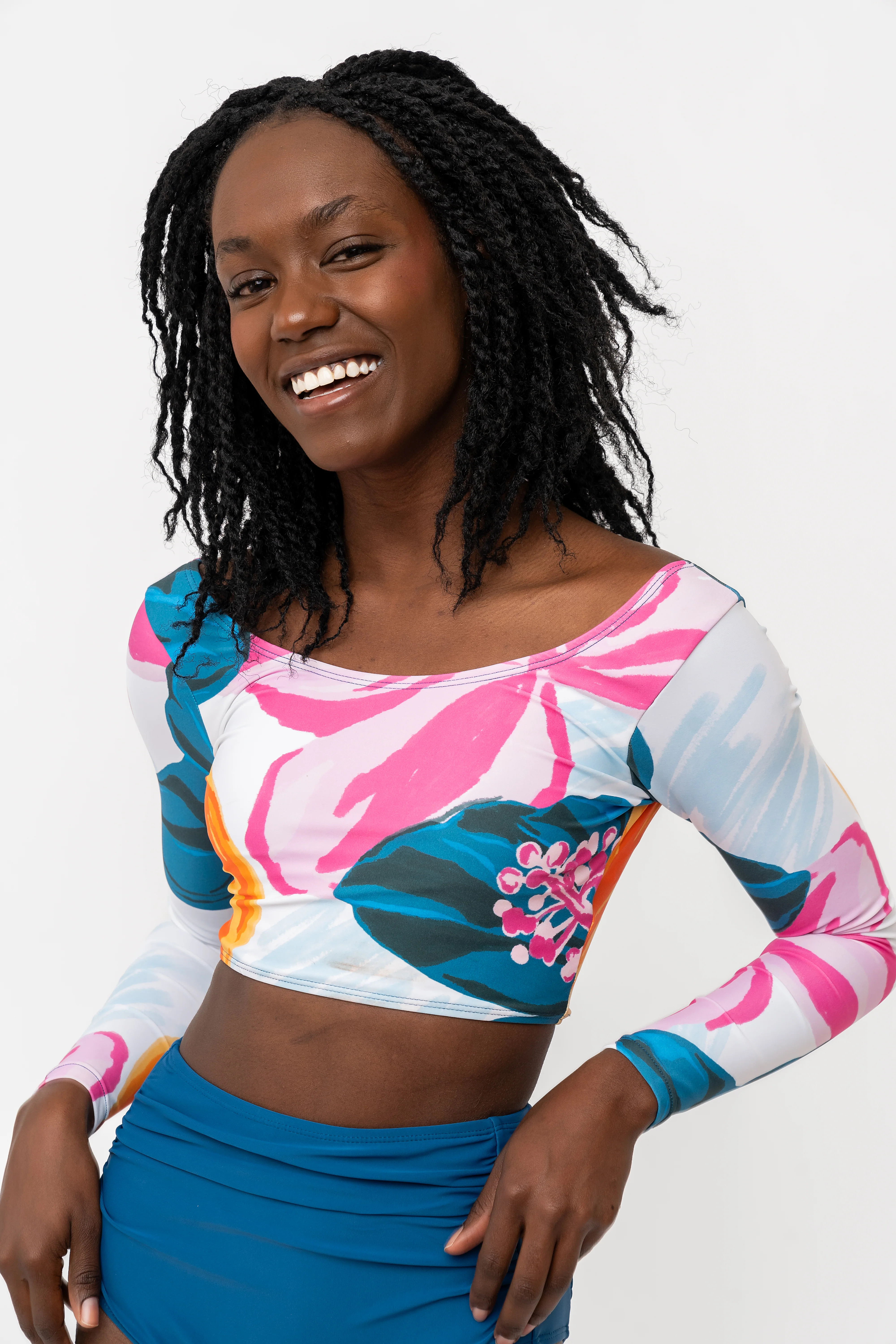 Surfer Top | Floral Fusion | Coral Reef Swim US