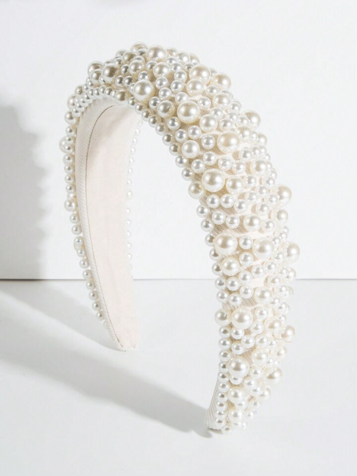 1pc Korean Style Hairband With Star & Pearl Decor For Women, Bridal Hair Accessory Elegant | SHEI... | SHEIN