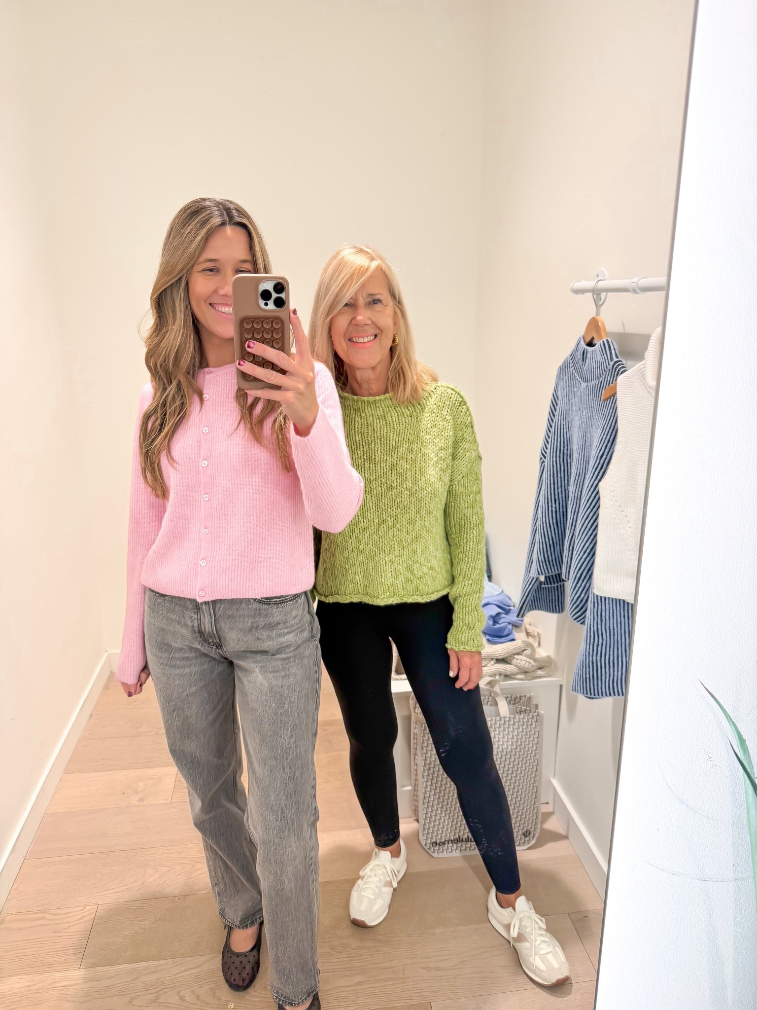 Tried on sweater in South moon under today with mom - so many cute colors to transition into spring
My cardigan size small
Moms sweater xs and comes in many colors 

#LTKOver40 #LTKFindsUnder100